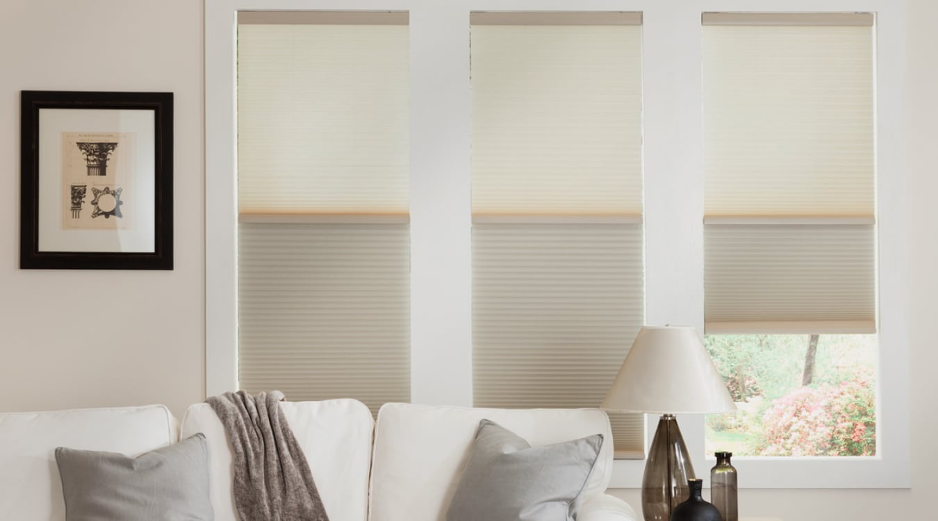 Cellular shades in a Chicago living room